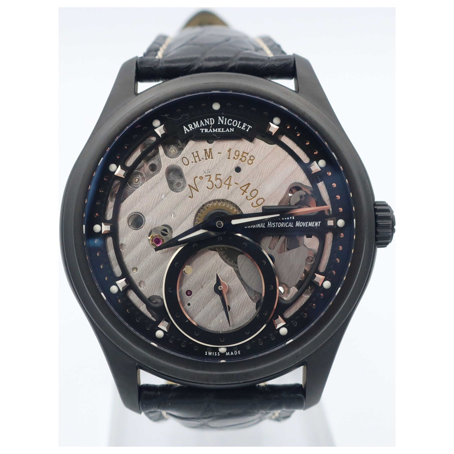 Front view of Armand Nicolet L14 Men's Manual-Wind Watch A750ANN-NRP713NR2-SD