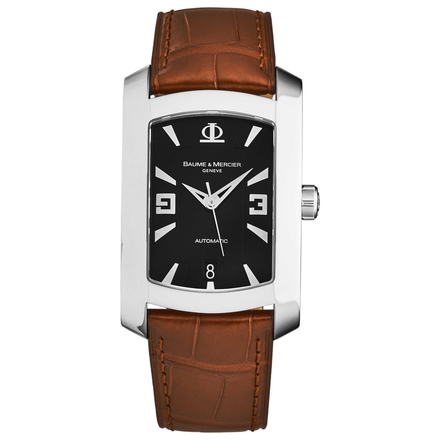 Front view of Baume and Mercier Hampton Milleis Men's Automatic Watch A8483