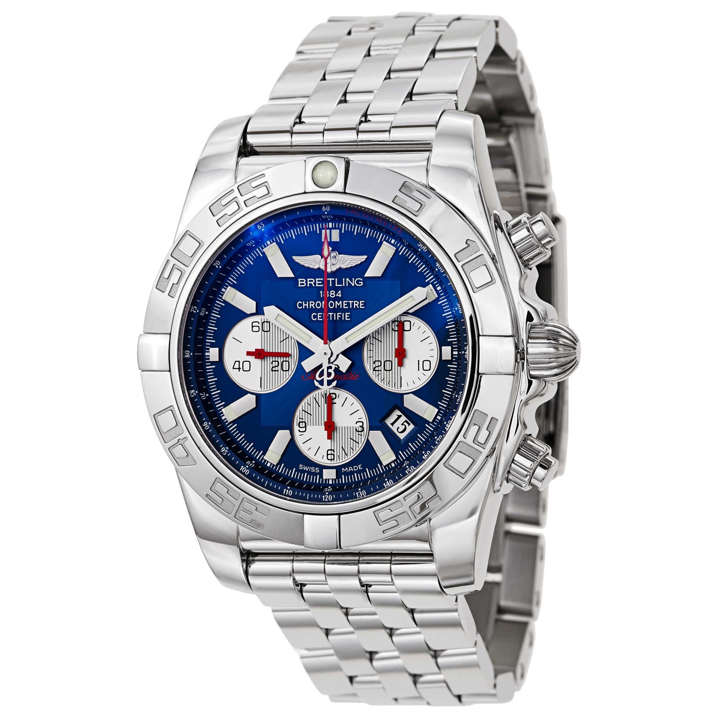 Front view of Breitling Chronomat Men's Automatic Watch AB01106A-C867-375A