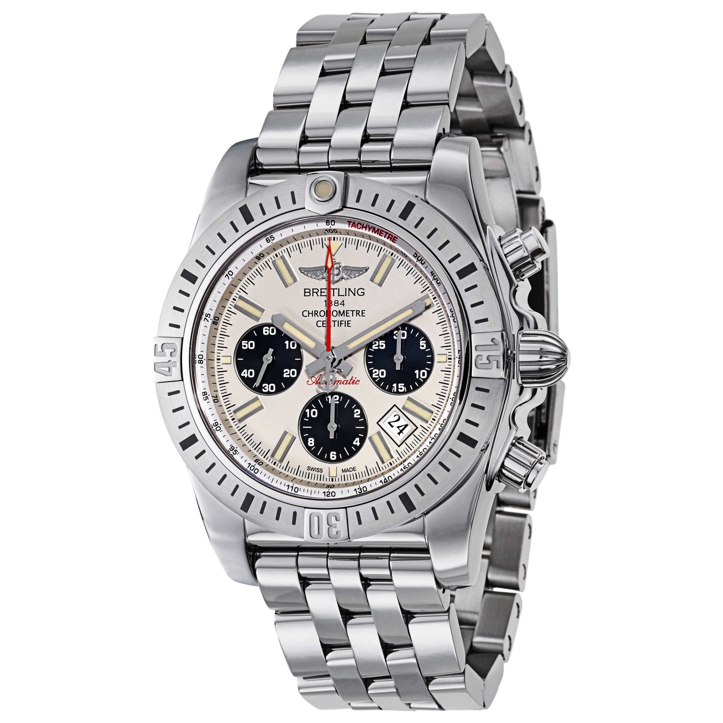 Front view of Breitling Chronomat Men's Automatic Watch AB01154G-G786-375A
