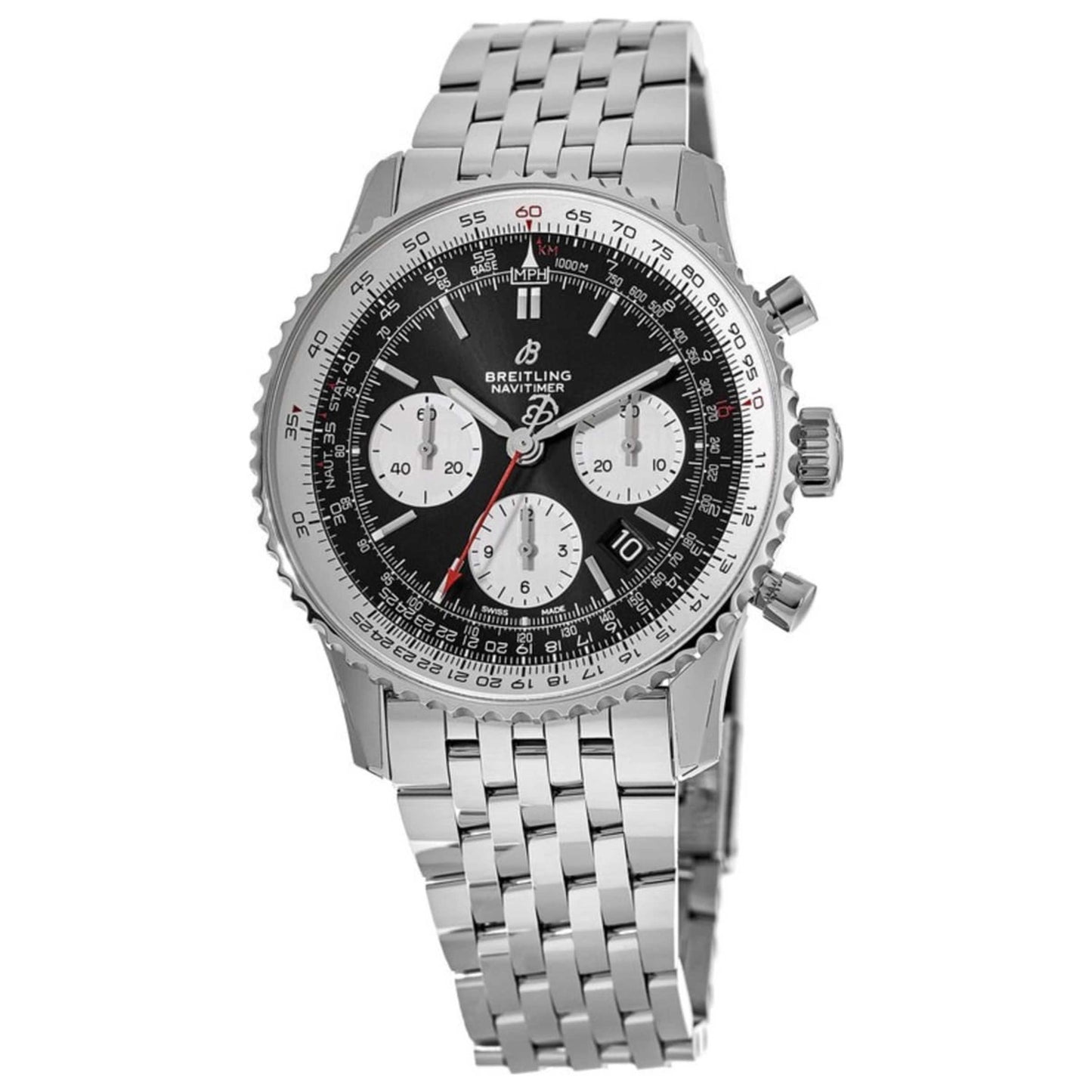Front view of Breitling Navitimer Men's Automatic Watch AB0121211B1A1