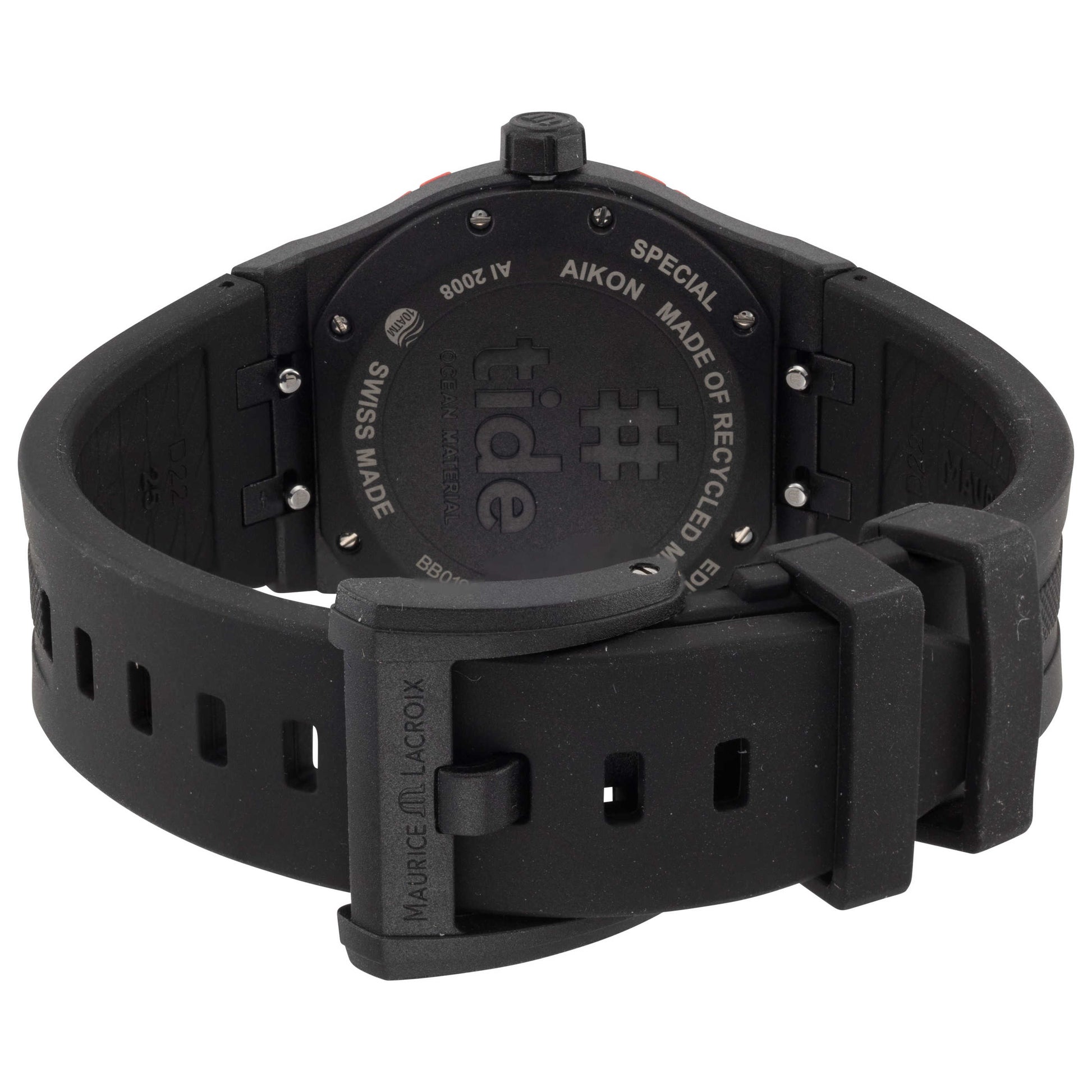 Back view of Maurice Lacroix Aikon #Tide Men's Quartz Watch AI2008-04010-400-J