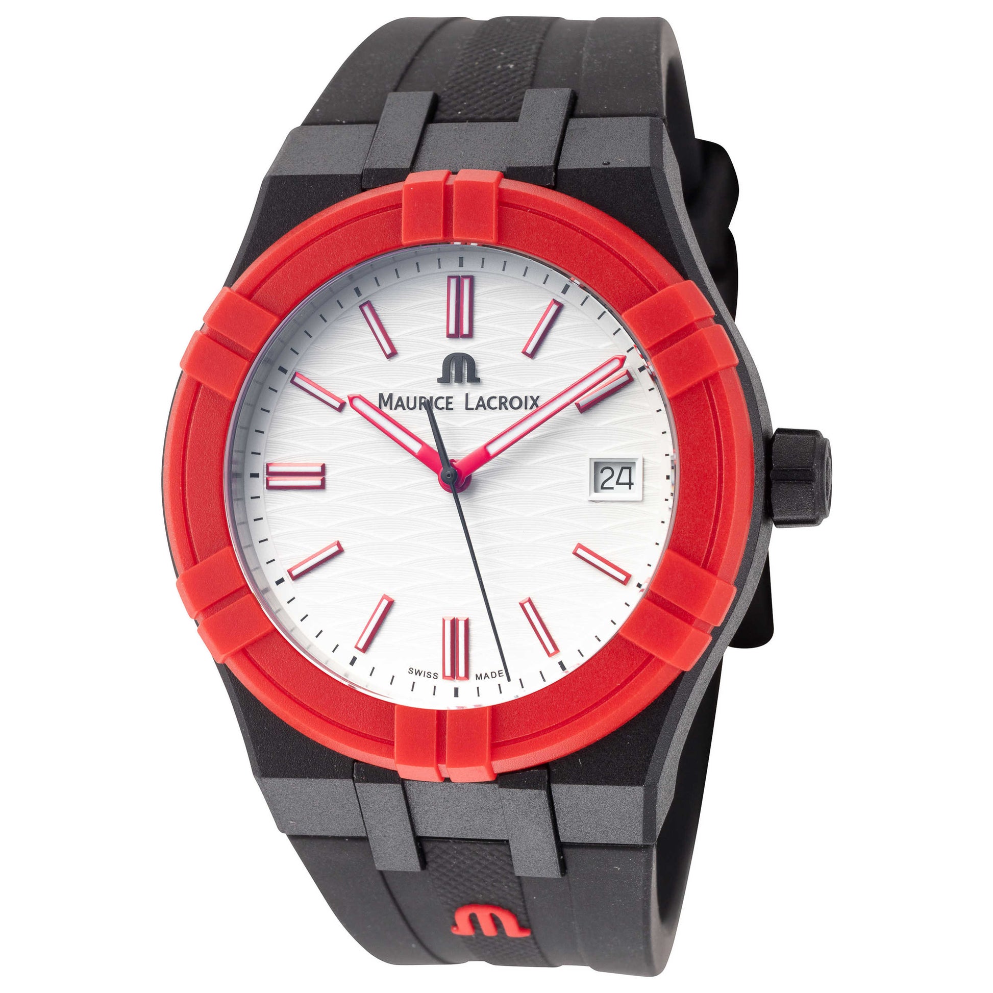 Front view of Maurice Lacroix Aikon #Tide Men's Quartz Watch AI2008-04010-400-J