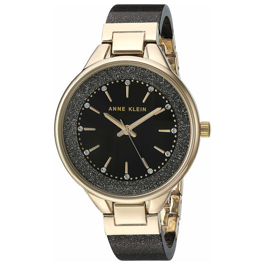Front view of Anne Klein Dress Women's Quartz Watch AK-1408BKLE