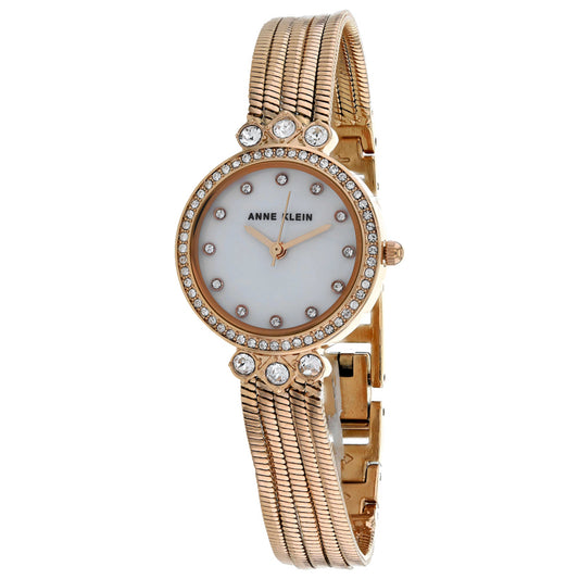 Front view of Anne Klein Swarvoski Crystal Women's Quartz Watch AK-3302RGST