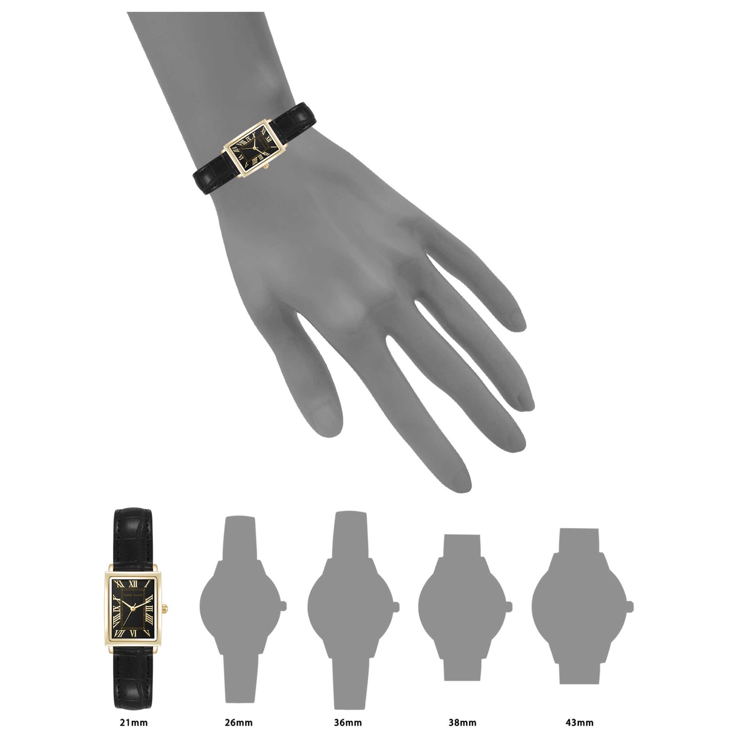 Anne Klein Classic Women's Quartz Watch AK-5090GPBK - Image #6