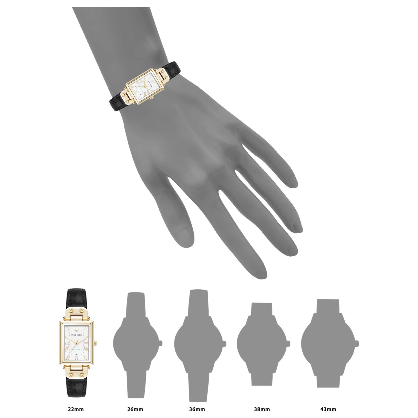 Anne Klein Classic Women's Quartz Watch AK-5152SVBK - Image #6