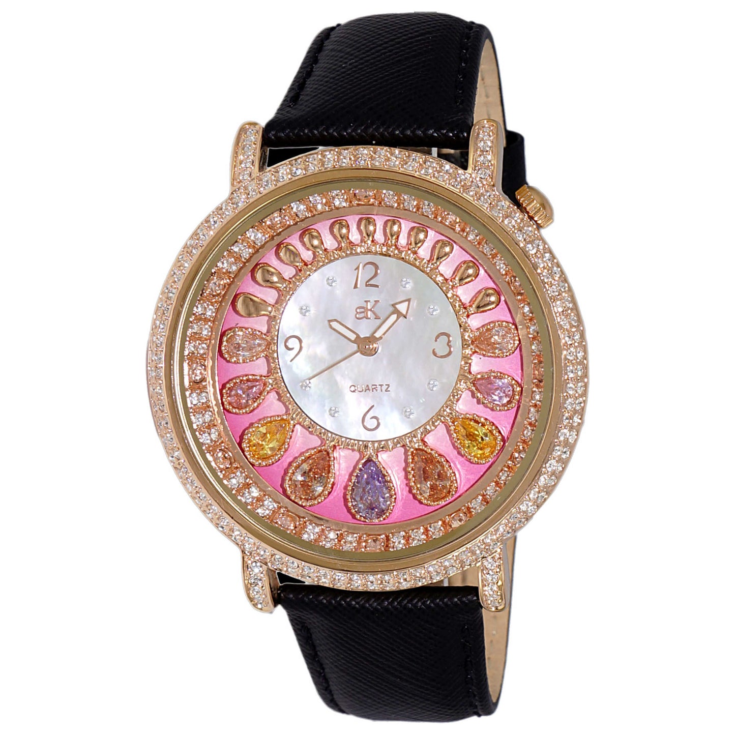 Front view of Adee Kaye Women's Quartz Watch AK2112-LRG