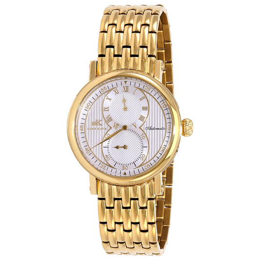 Front view of Adee Kaye Men's Automatic Watch AK5665-MB-GSV