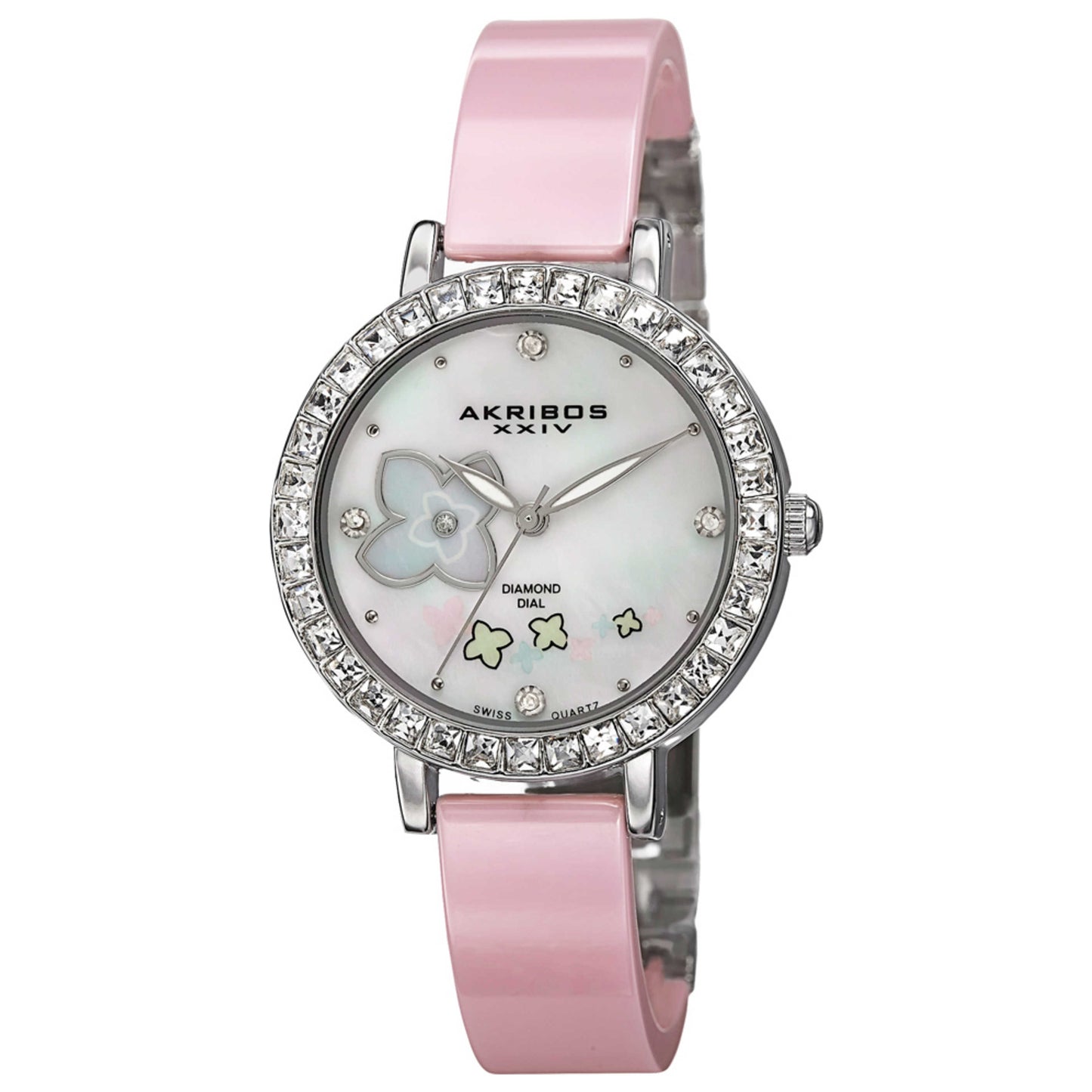 Front view of Akribos Xxiv Classic Women's Quartz Watch AK762SSPK