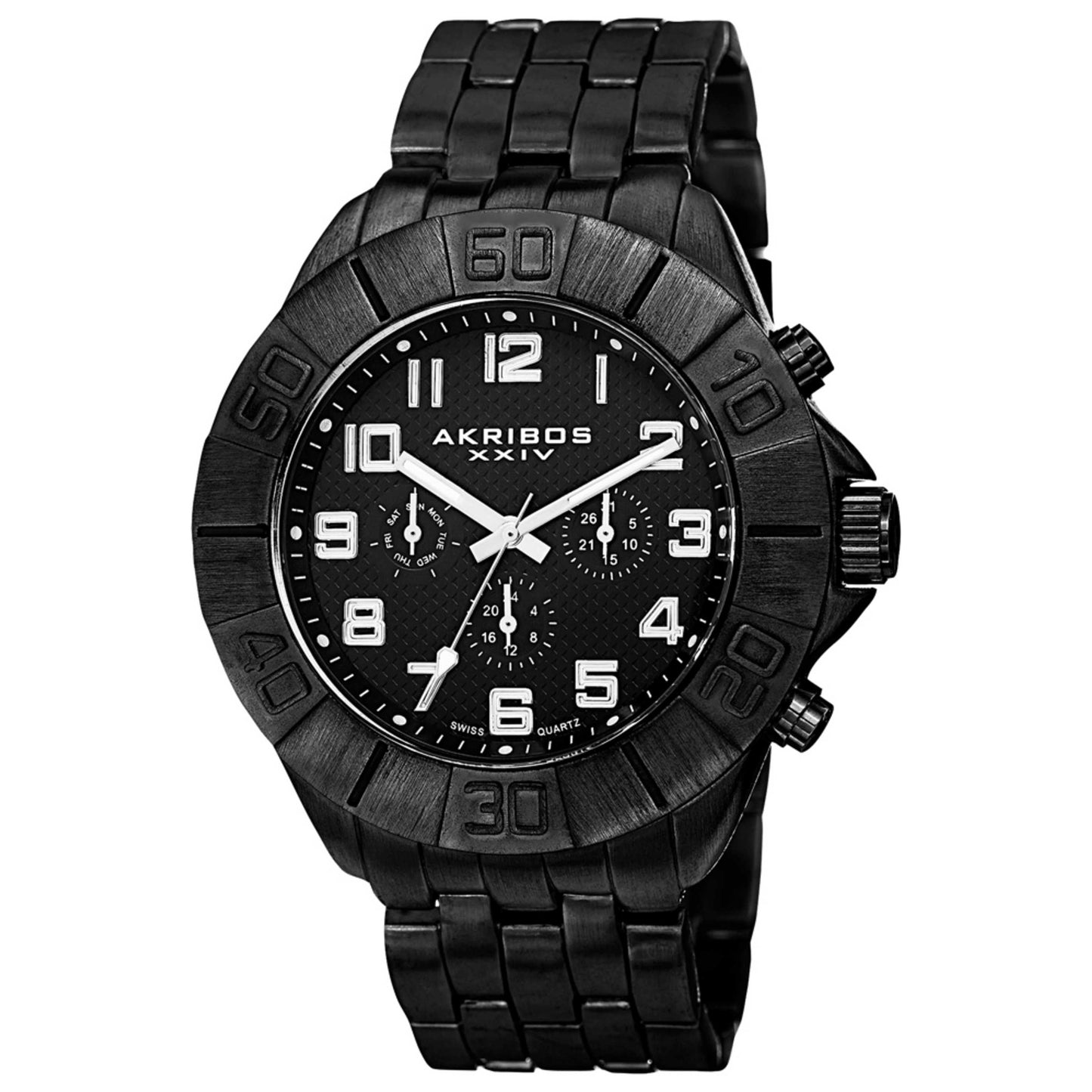 Front view of Akribos Xxiv Classic Men's Quartz Watch AK767BK