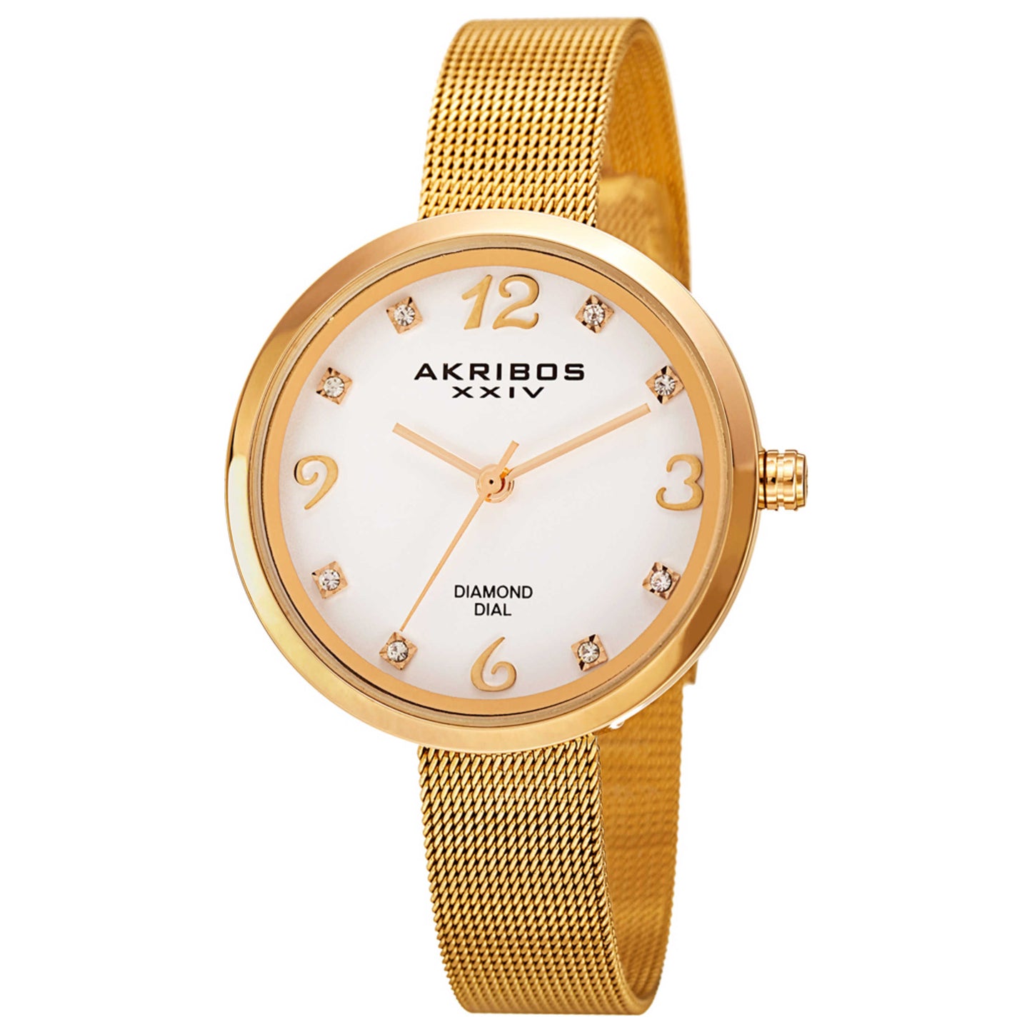 Front view of Akribos Xxiv Classic Women's Quartz Watch AK875YG