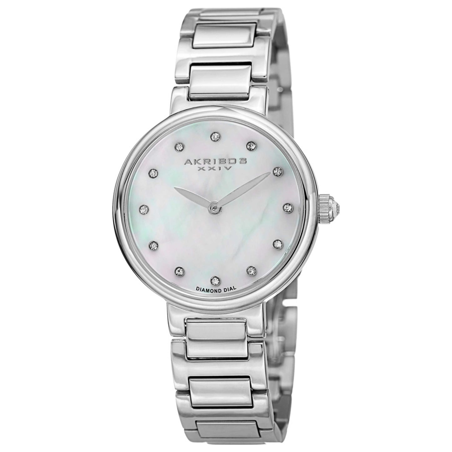 Front view of Akribos Xxiv Classic Women's Quartz Watch AK877SS