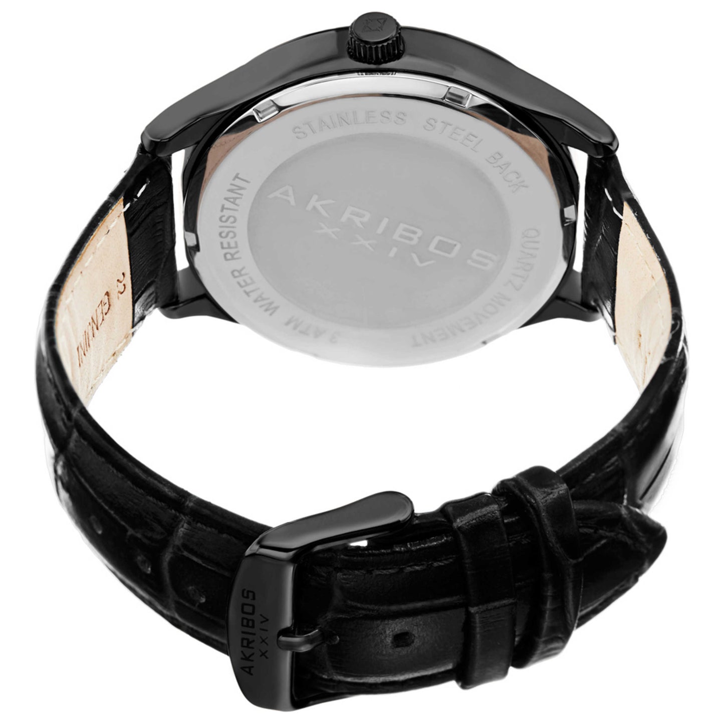 Akribos Xxiv Classic Men's Quartz Watch AK914BK - Image #2