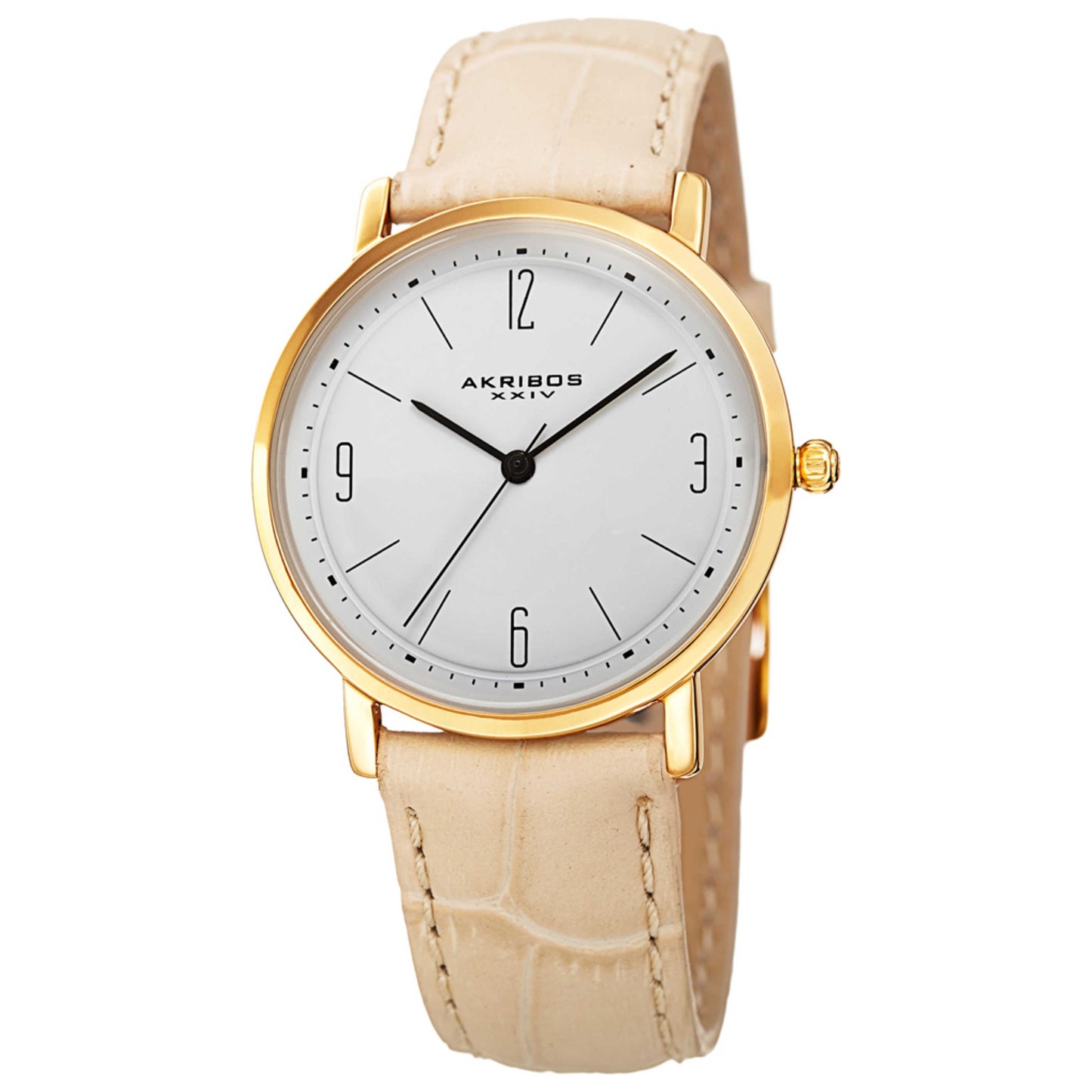 Front view of Akribos Xxiv Classic Women's Quartz Watch AK922BG