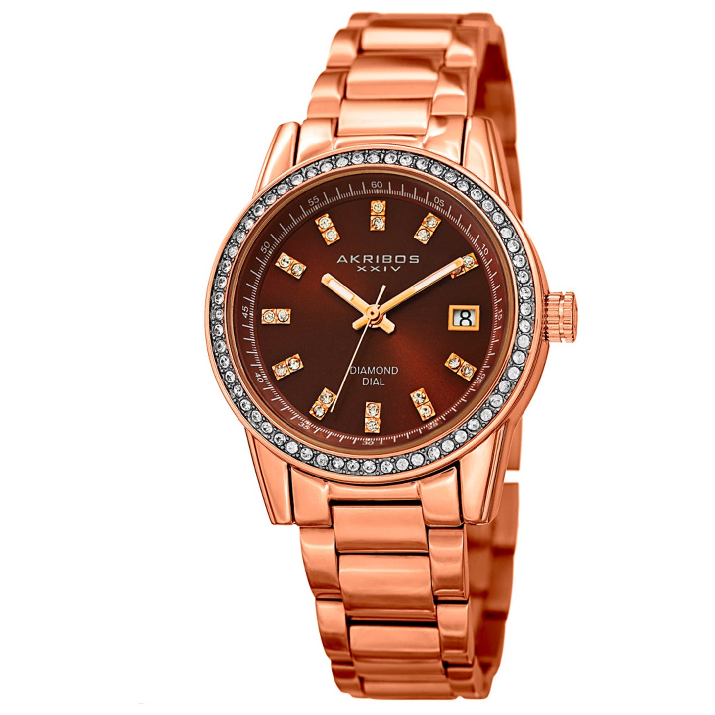 Front view of Akribos Xxiv Classic Women's Quartz Watch AK928RGBR
