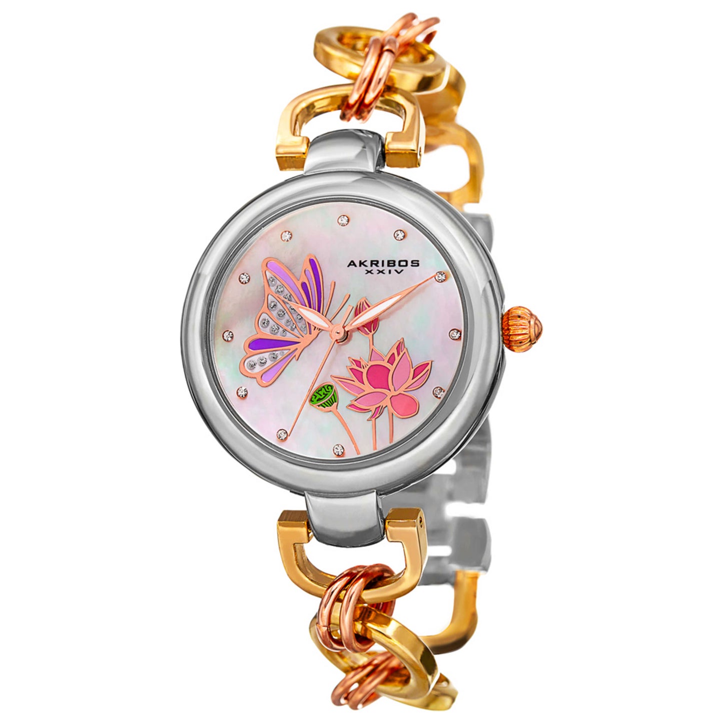 Front view of Akribos Xxiv Classic Women's Quartz Watch AK934TRI