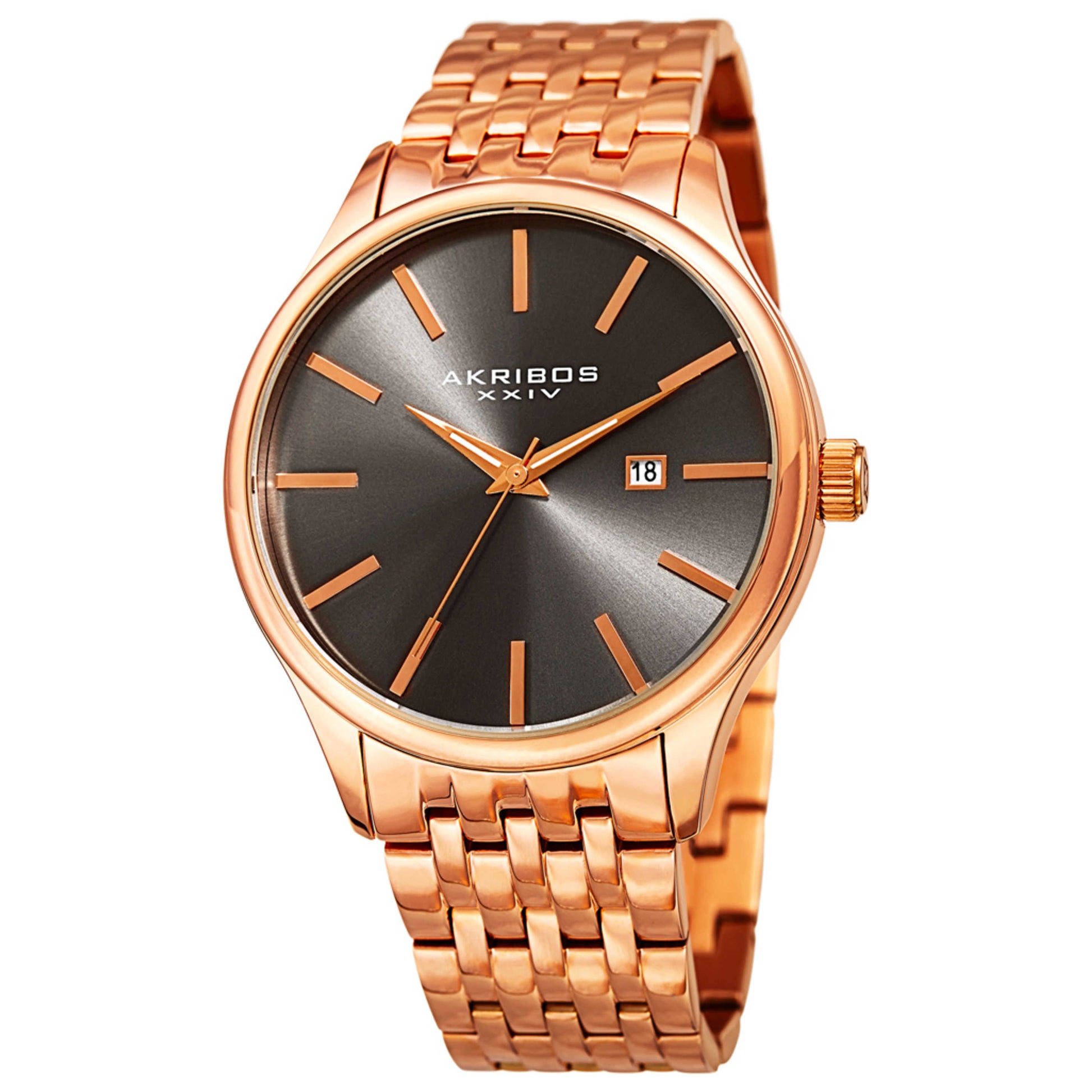 Front view of Akribos Xxiv Classic Men's Quartz Watch AK941RG