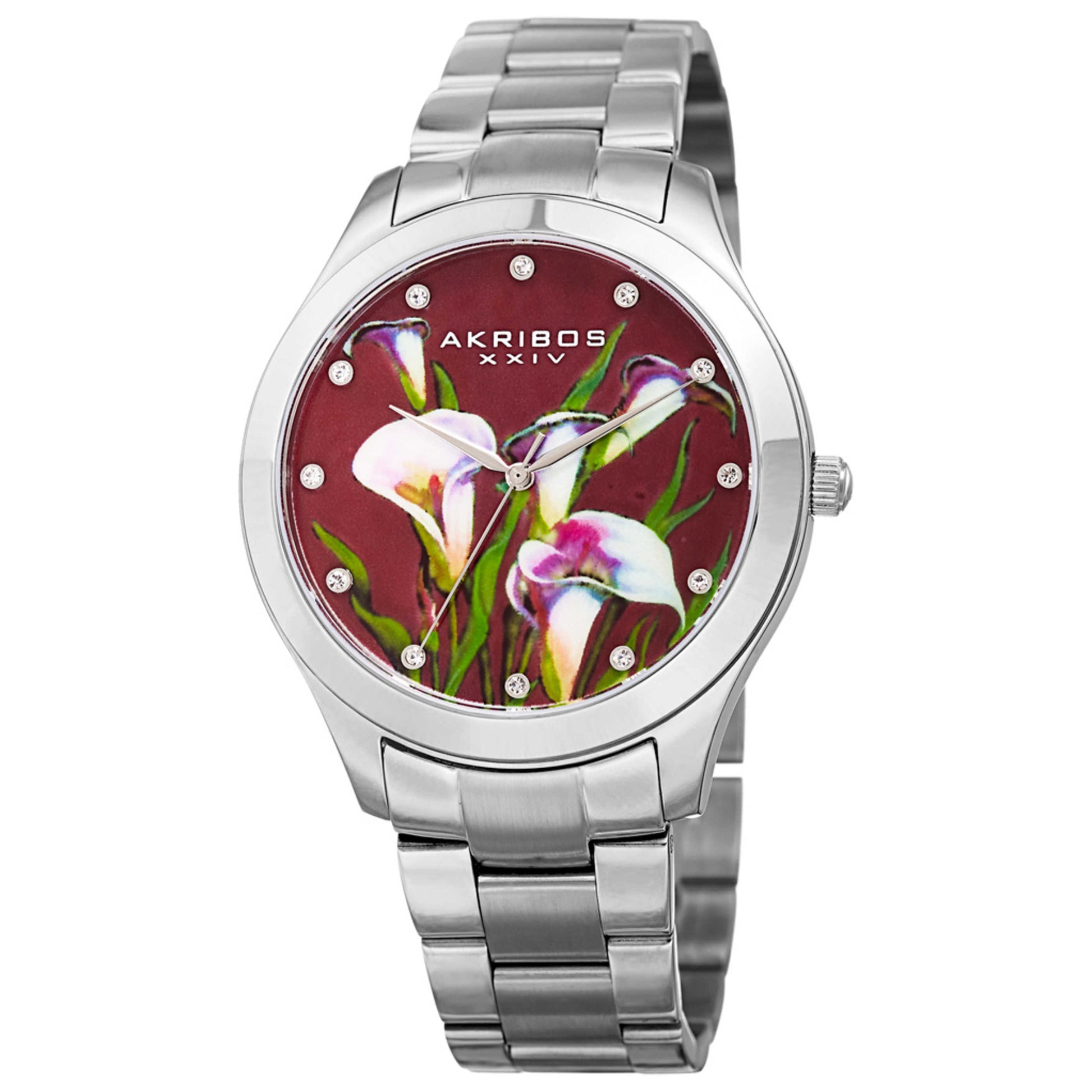 Front view of Akribos Xxiv Classic Women's Quartz Watch AK953FSS