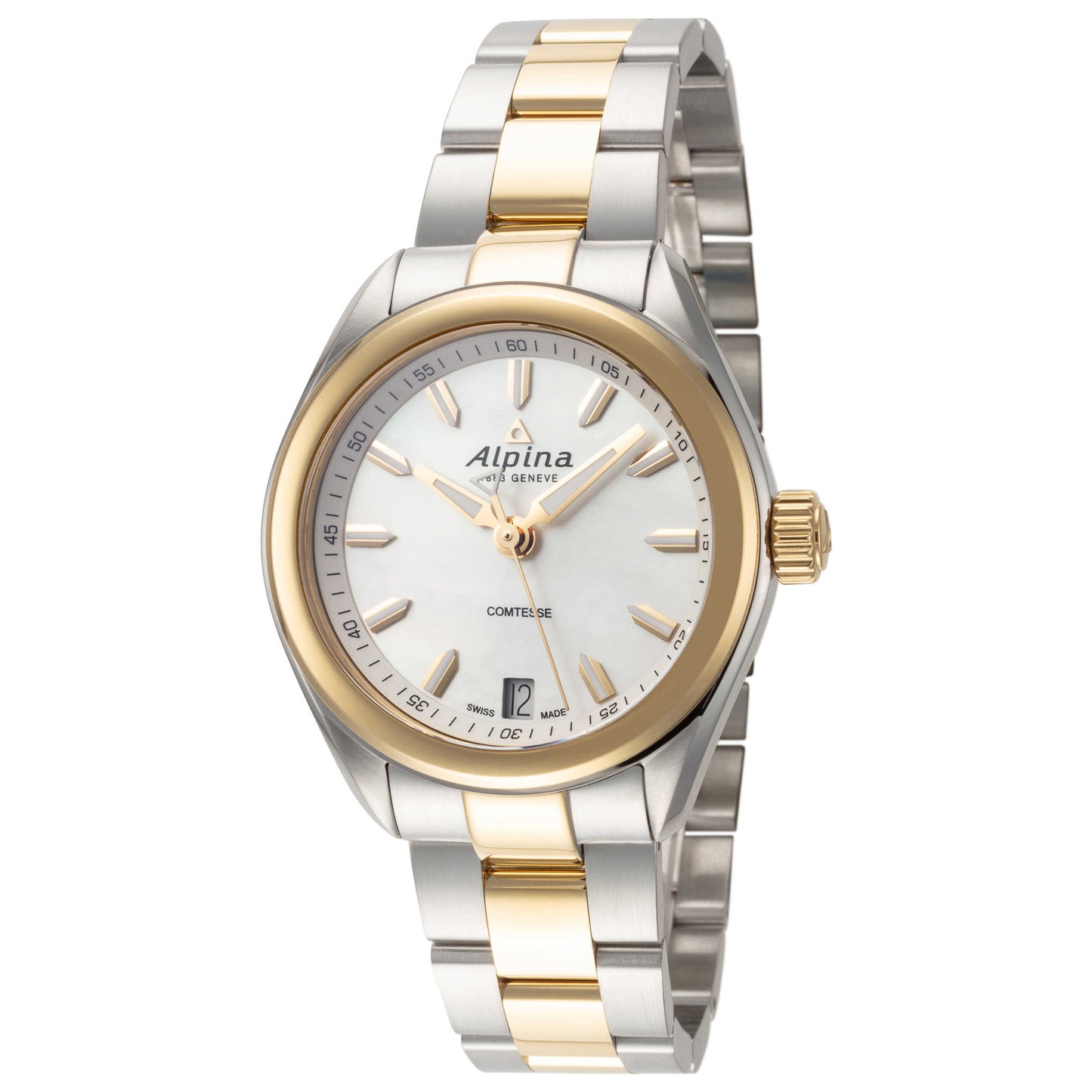 Front view of Alpina Comtesse Women's Quartz Watch AL-240MPW2C3B