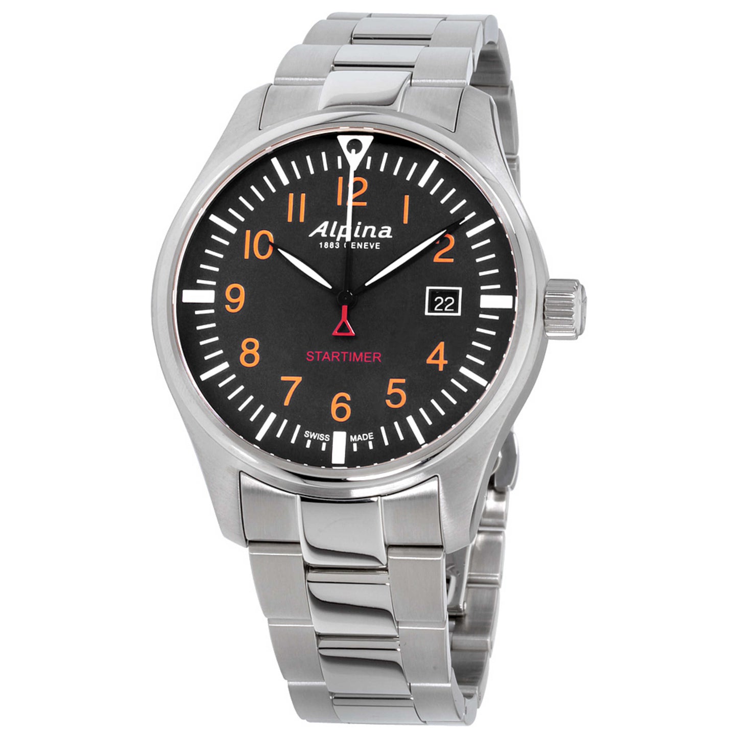 Front view of Alpina Startimer Pilot Men's Quartz Watch AL-240N4S6B