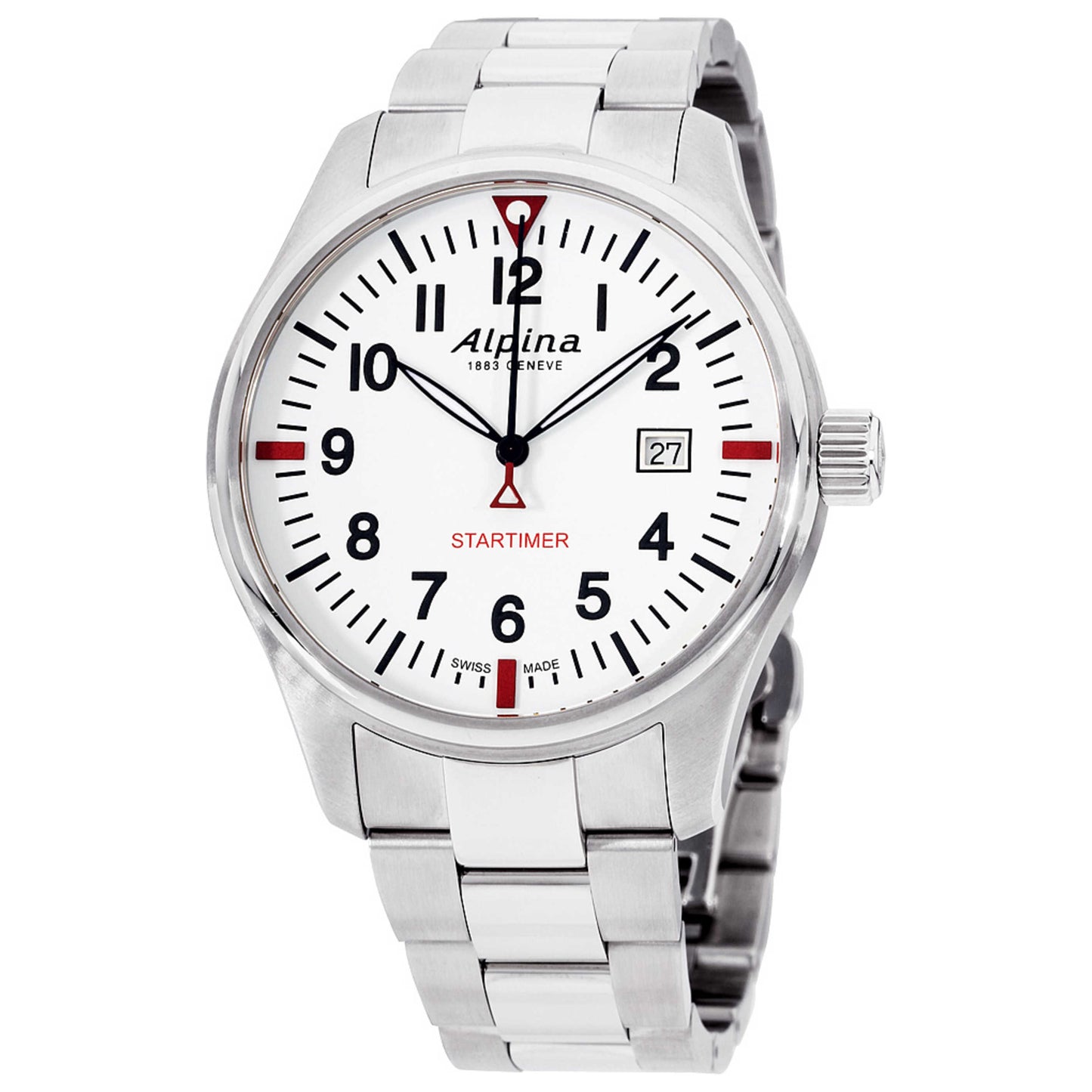 Front view of Alpina Startimer Men's Quartz Watch AL-240S4S6B