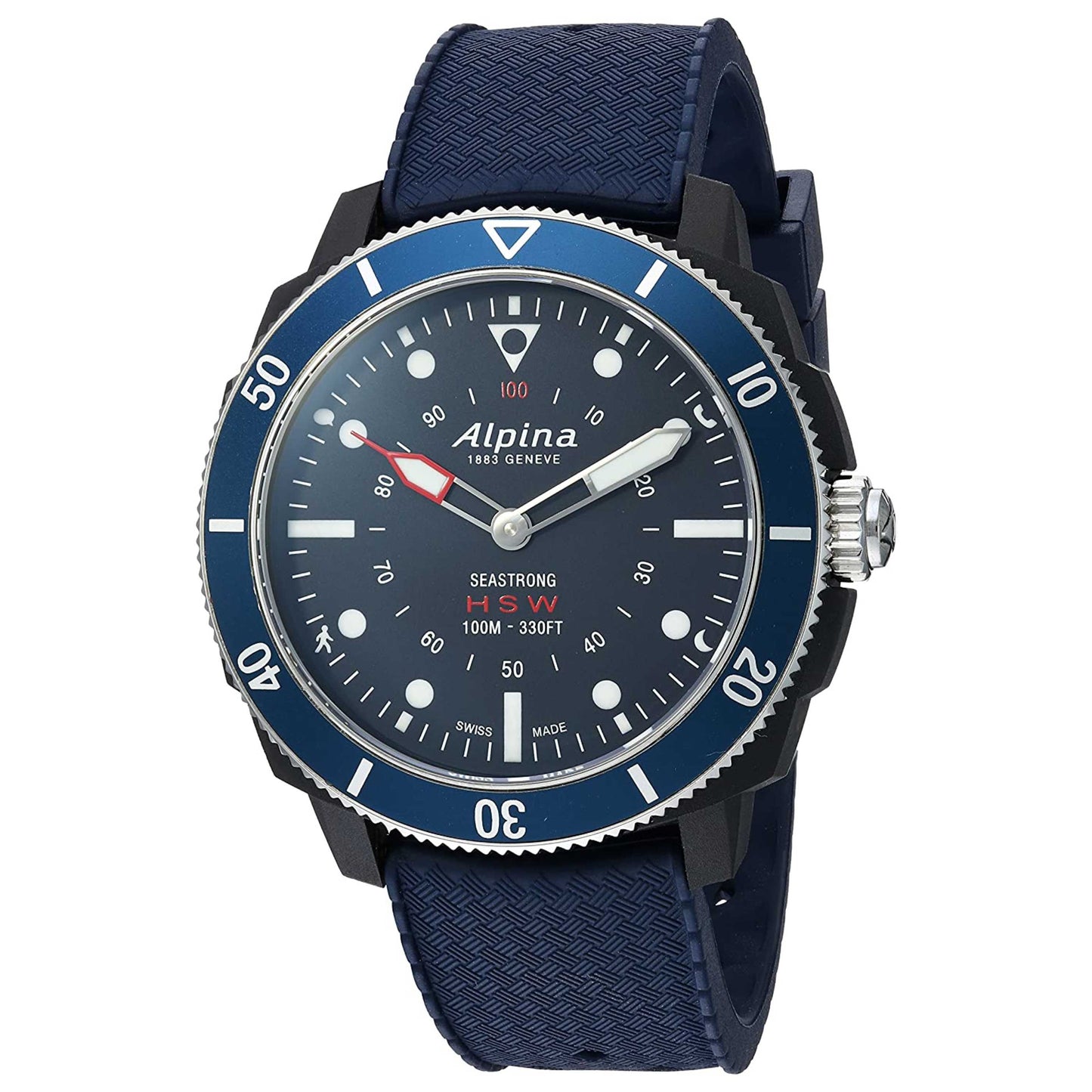 Front view of Alpina Seastrong Horological Men's Quartz Watch AL-282LNN4V6