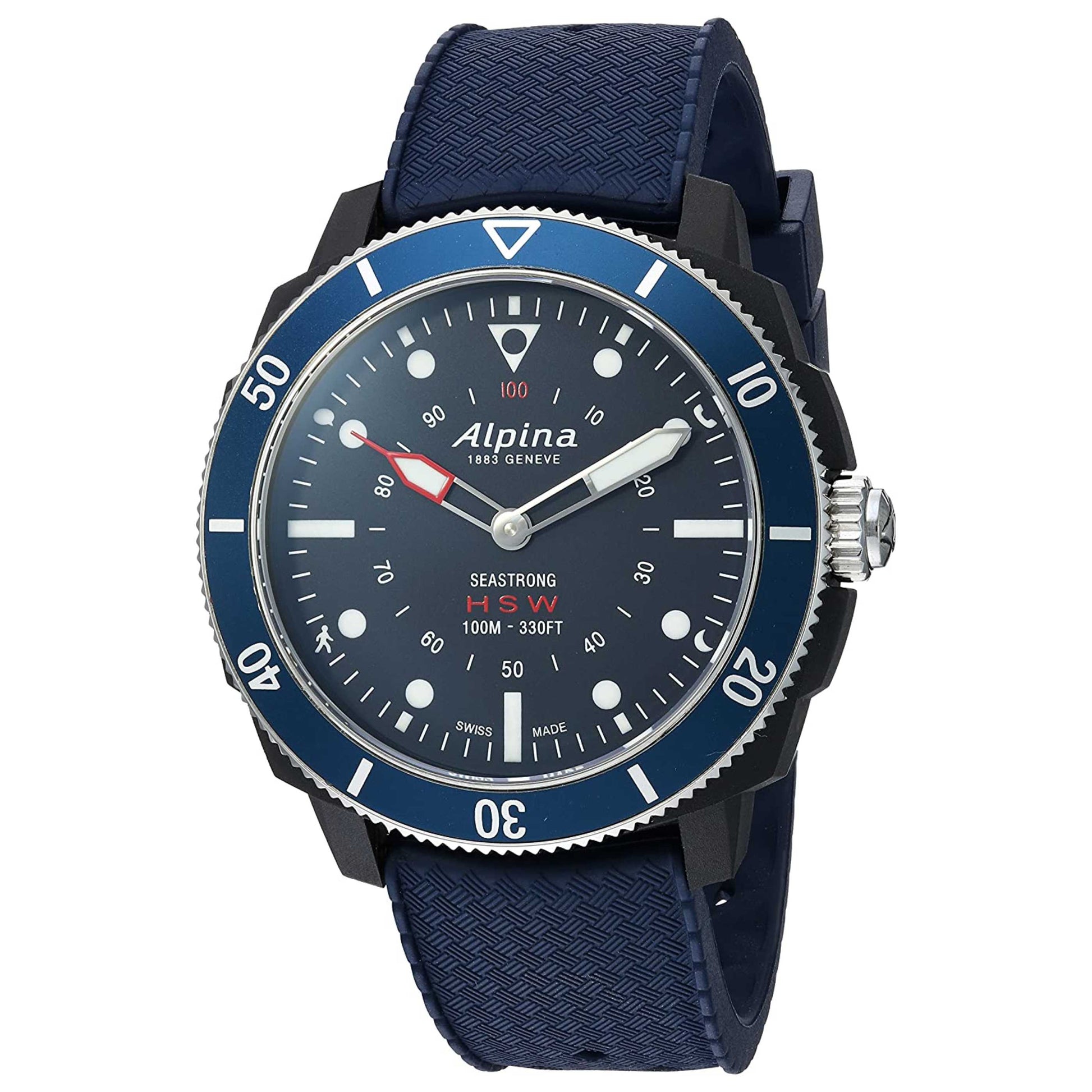 Front view of Alpina Seastrong Horological Men's Quartz Watch AL-282LNN4V6