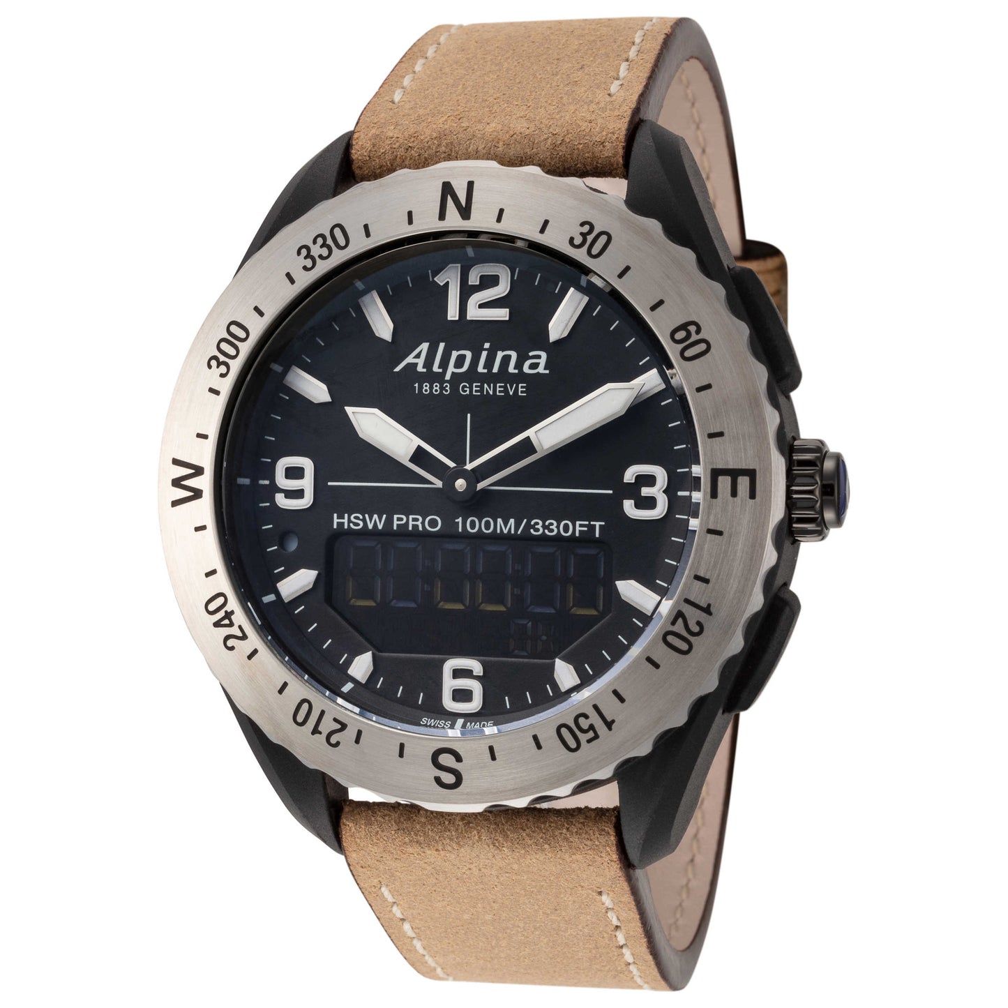 Front view of Alpina AlpinerX Men's Quartz Watch AL-283LBBW5SAQ6