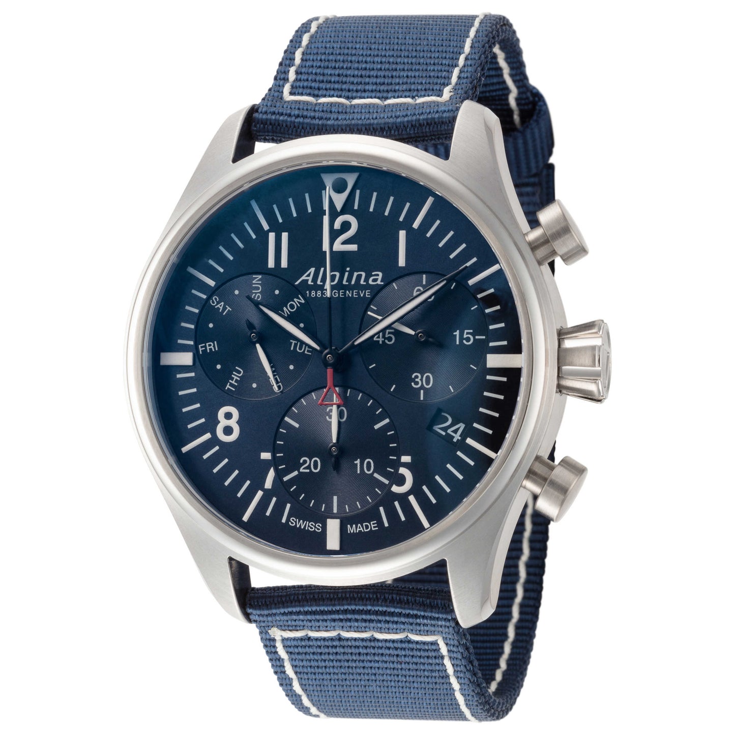 Front view of Alpina Startimer Pilot Men's Automatic Watch AL-371NN4S6