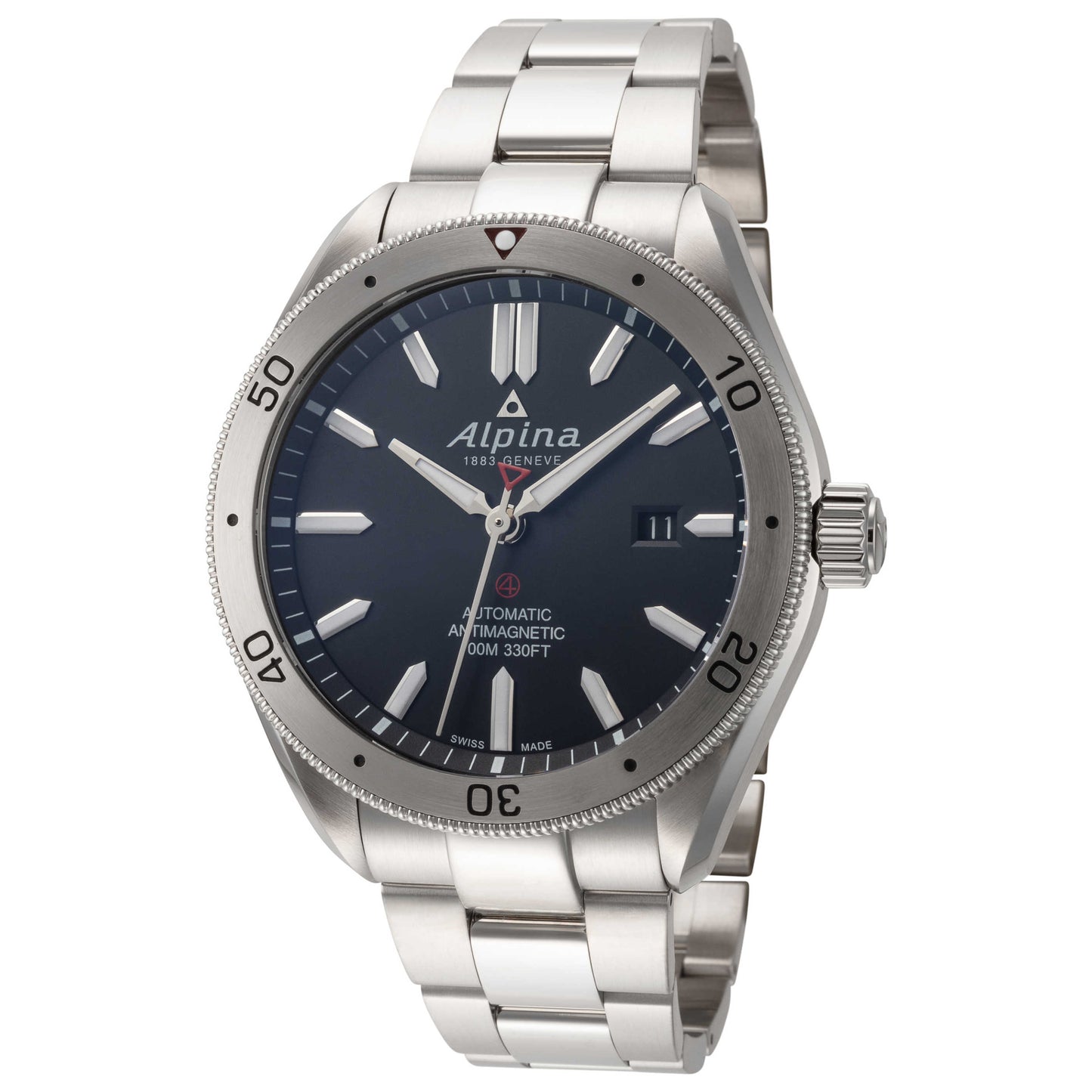 Front view of Alpina Alpiner Men's Automatic Watch AL-525BS5AQ6B