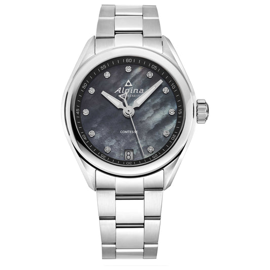Front view of Alpina Comtesse Women's Quartz Watch AL240MPBD2C6B