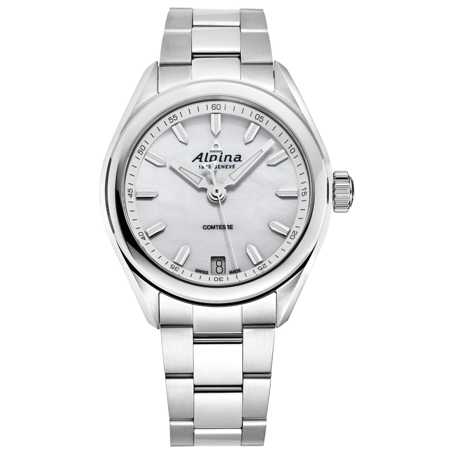 Front view of Alpina Comtesse Women's Quartz Watch AL240MPW2C6B