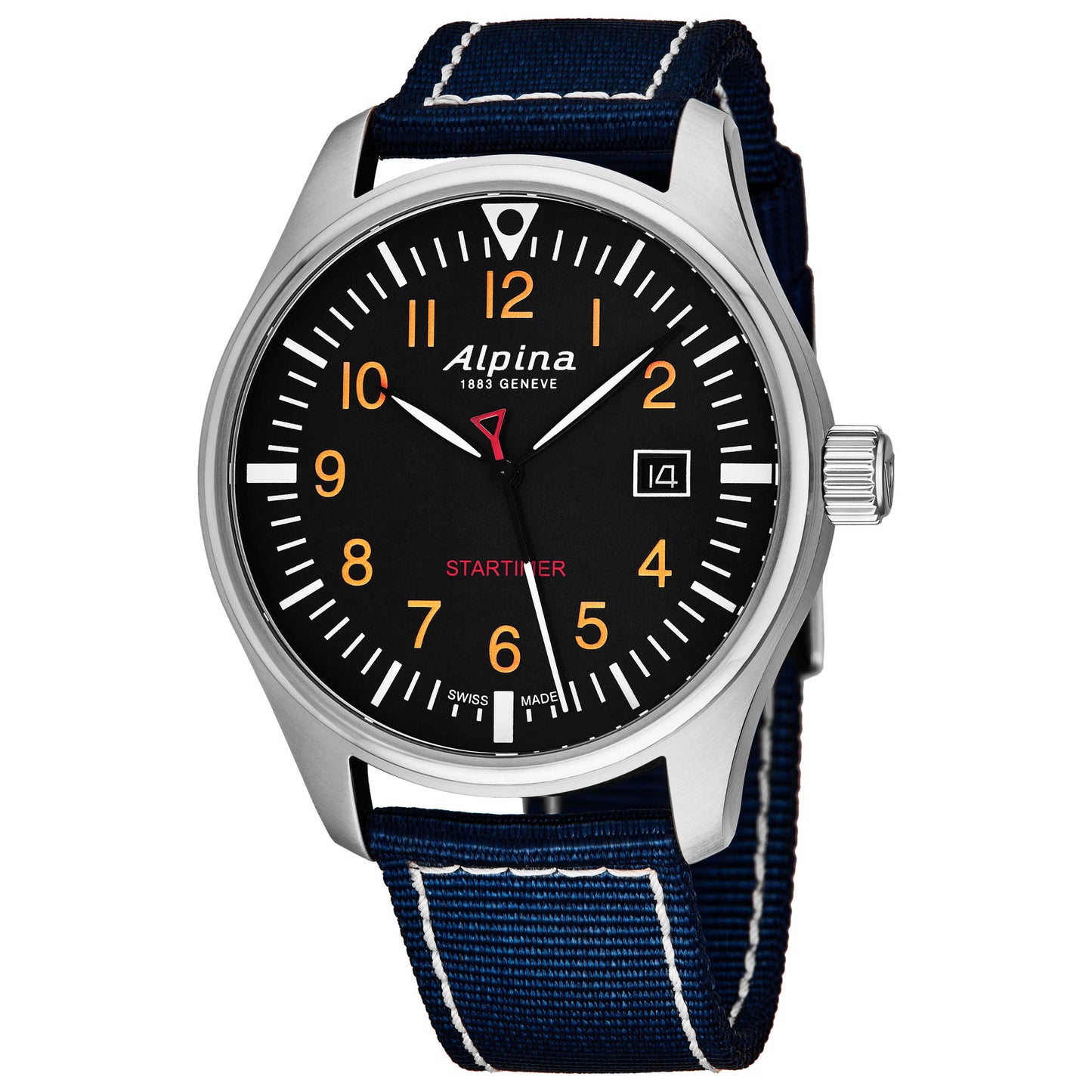 Front view of Alpina Startimer Pilot Men's Quartz Watch AL240N4S6