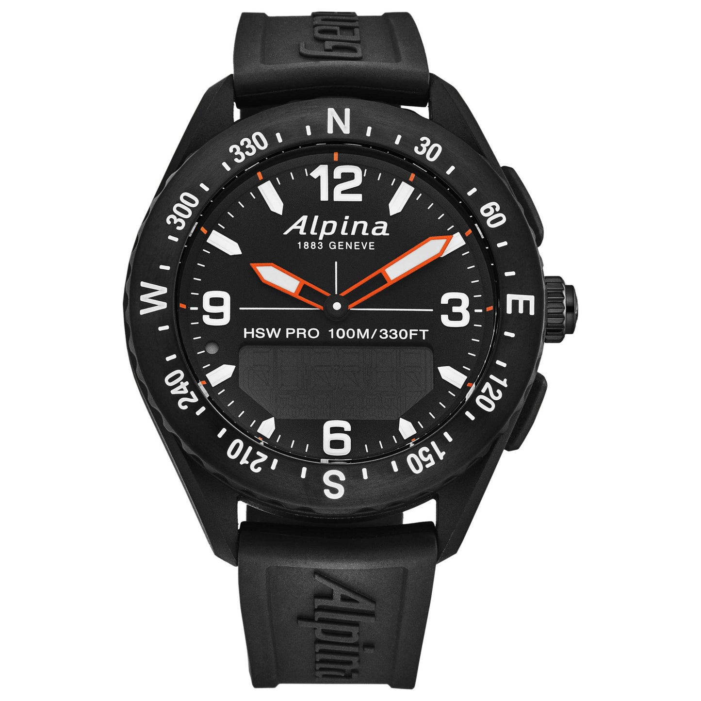Front view of Alpina Alpiner X Men's Quartz Smartwatch AL283LBB5AQ6