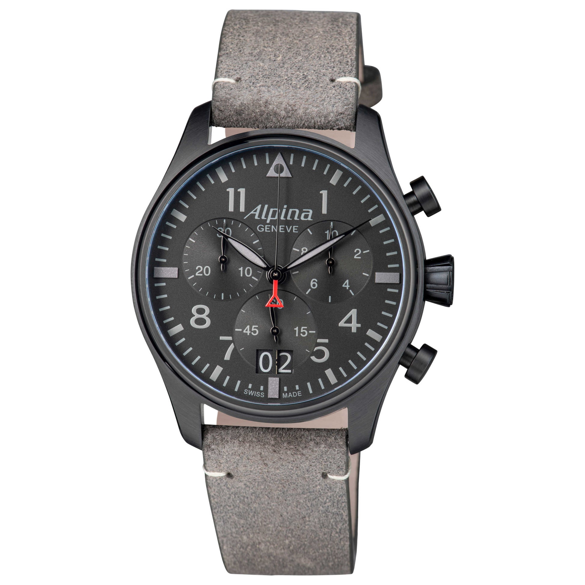 Front view of Alpina Startimer Pilot Shadow Men's Quartz Watch AL372BB4FBS26