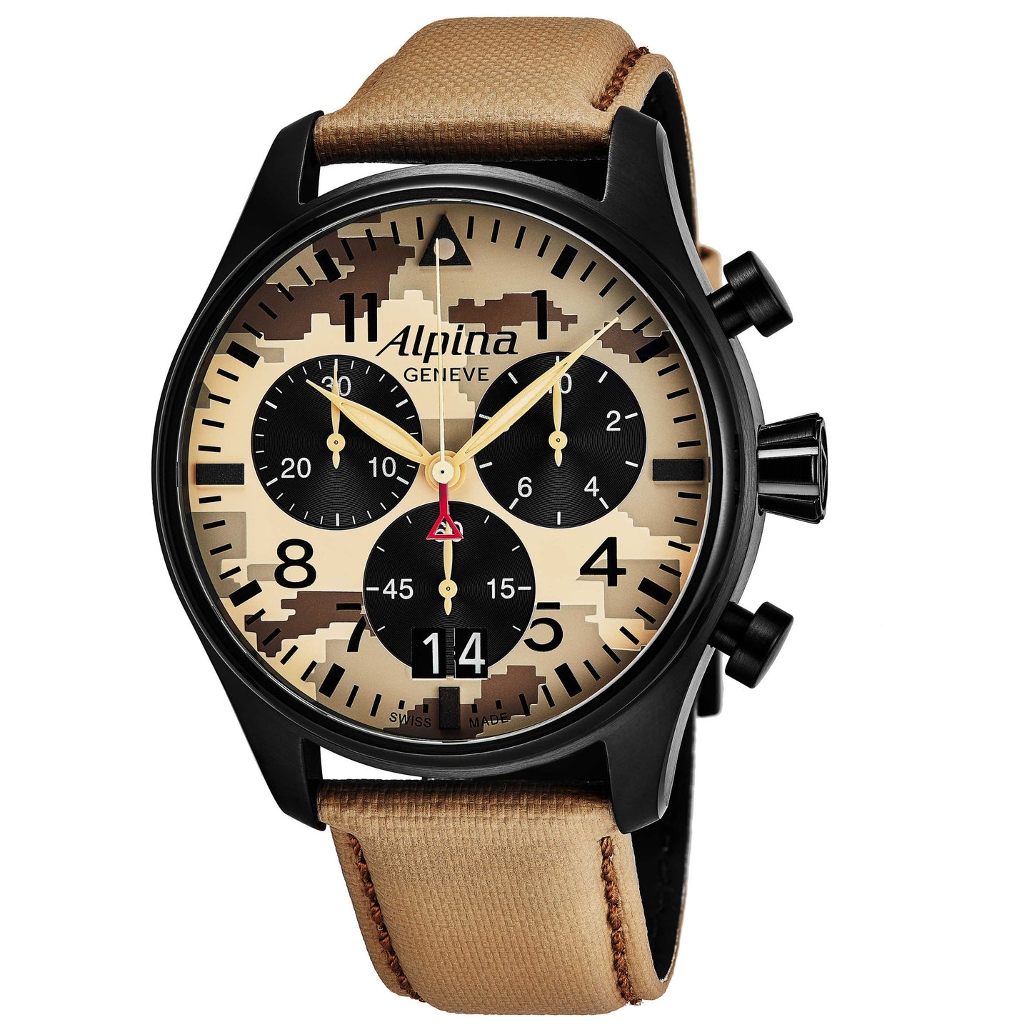 Front view of Alpina Startimer Pilot Men's Quartz Watch AL372MLY4FBS6