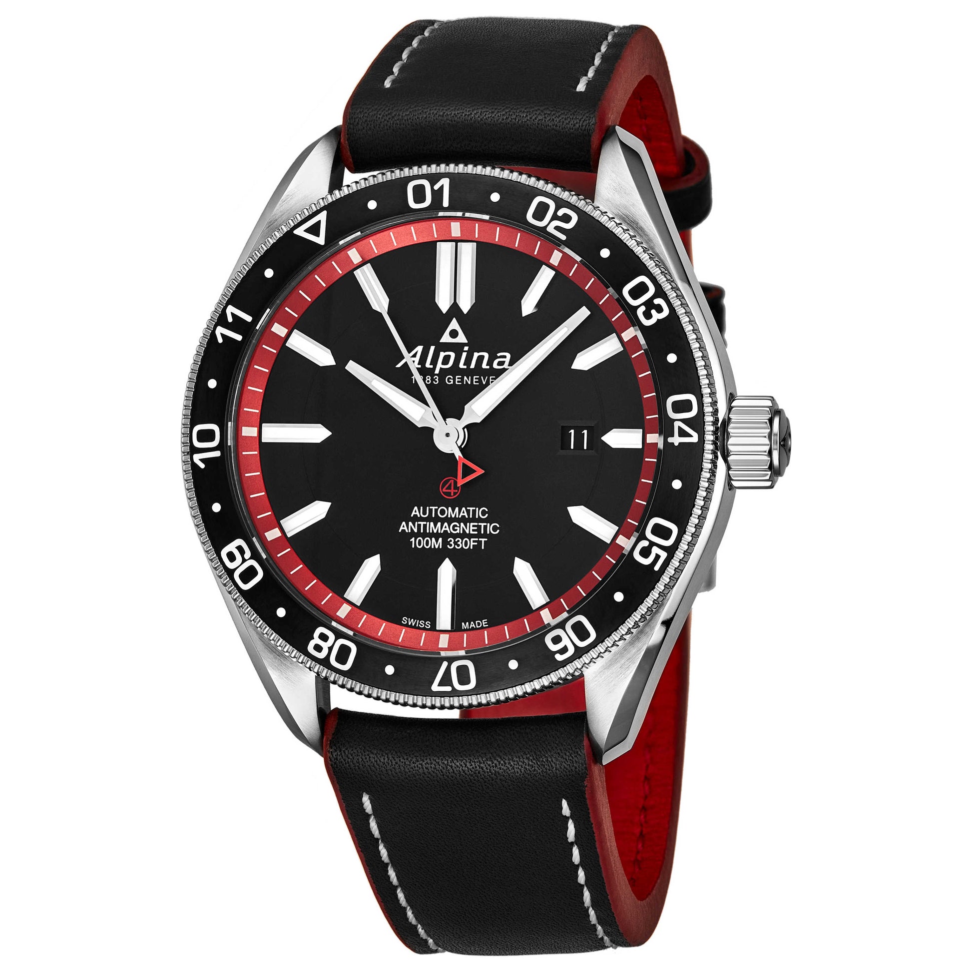 Front view of Alpina Alpiner Men's Automatic Watch AL525BR5AQ6