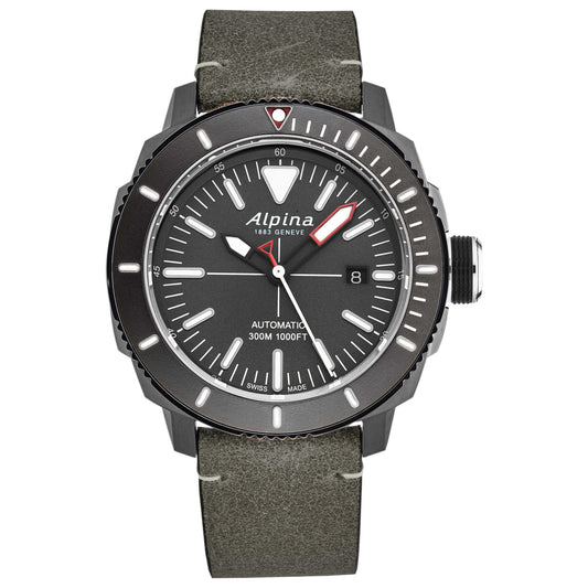 Front view of Alpina Seastrong Diver Men's Automatic Watch AL525LGGW4TV6