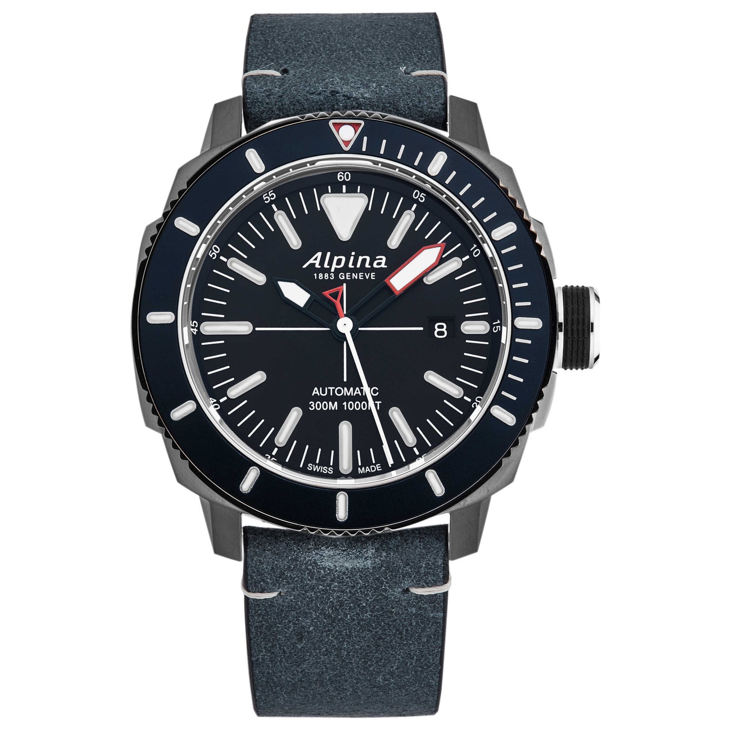 Front view of Alpina Seastrong Diver Men's Automatic Watch AL525LNN4TV6