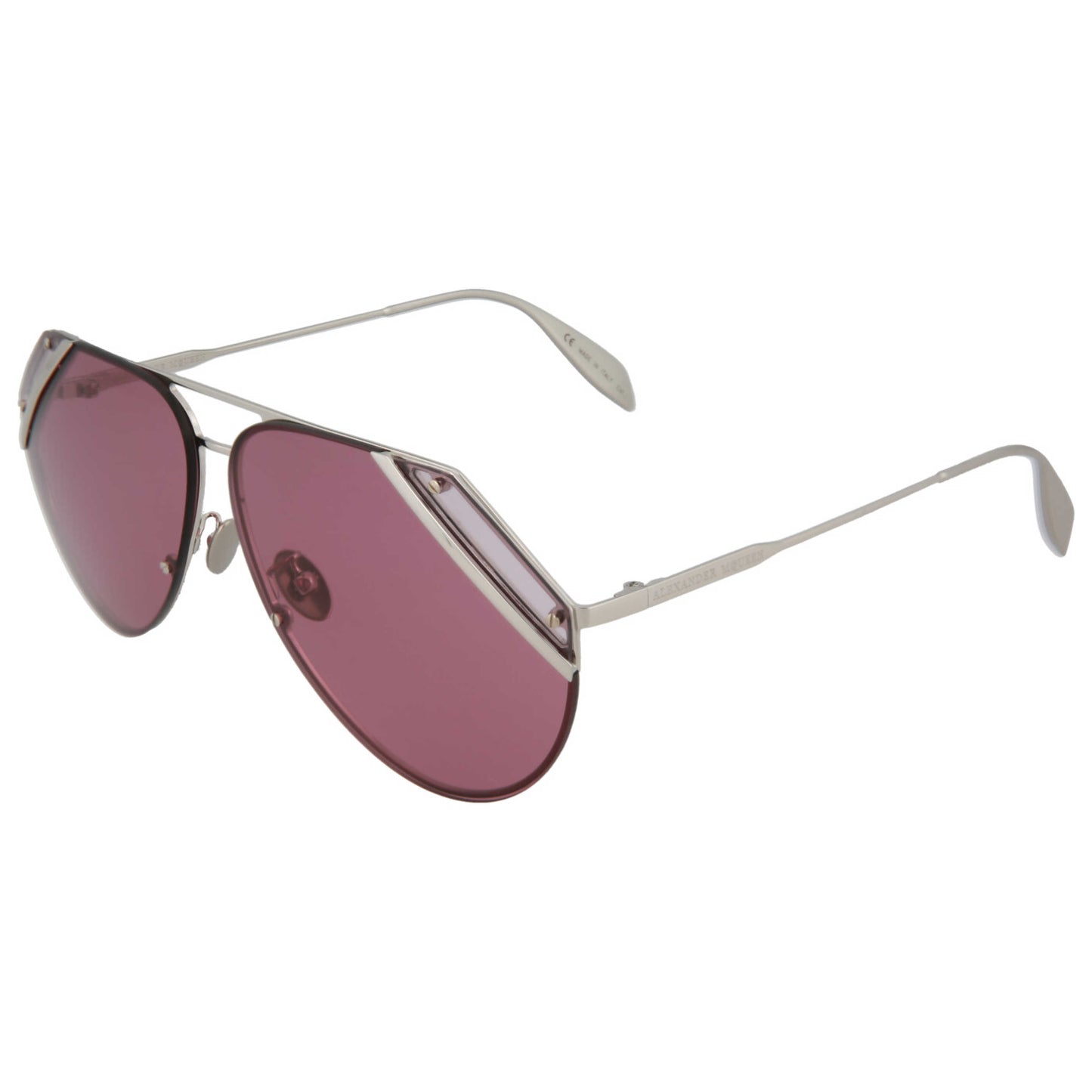 Front view of Alexander McQueen Fashion Unisex Sunglasses AM0092S-30001353-002