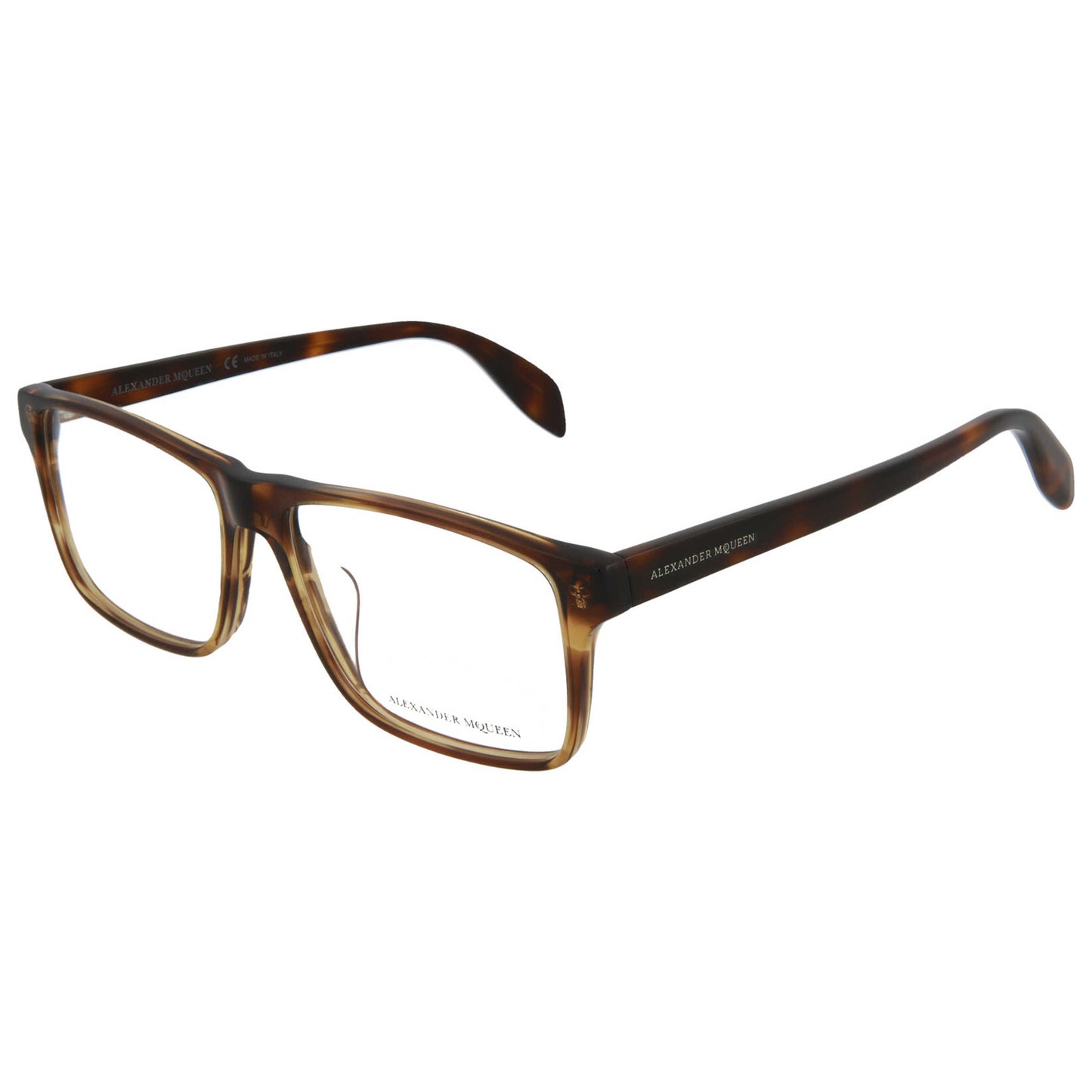 Front view of Alexander McQueen Core Men's Opticals AM0147OA-30002605-002