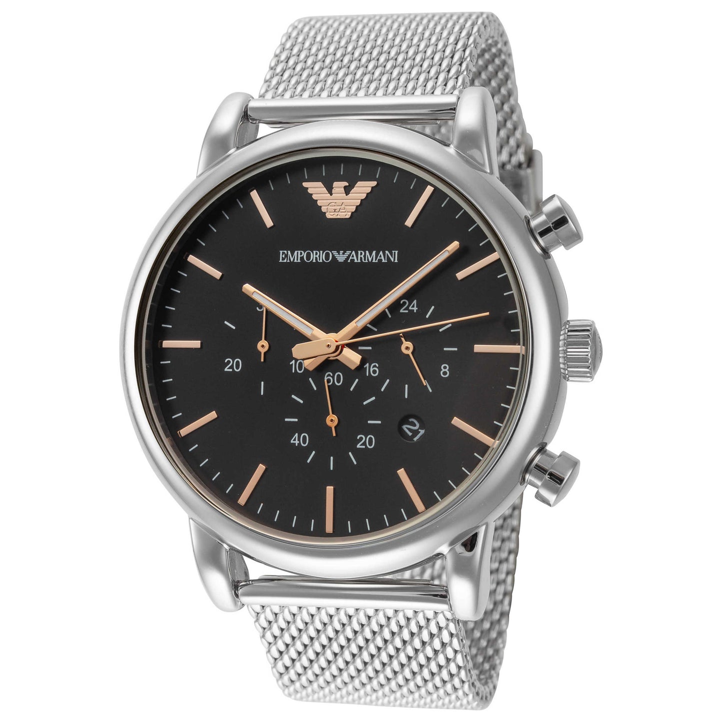 Front view of Emporio Armani Luigi Men's Quartz Watch AR11429