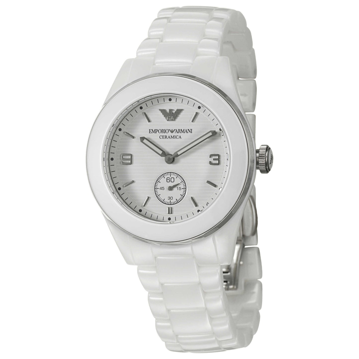 Front view of Emporio Armani Ceramica Women's Quartz Watch AR1425