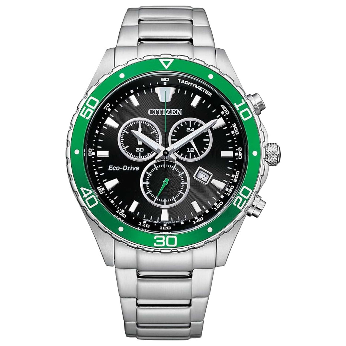 Front view of Citizen Weekender Men's Solar Powered Quartz Eco-Drive Watch AT2386-55E