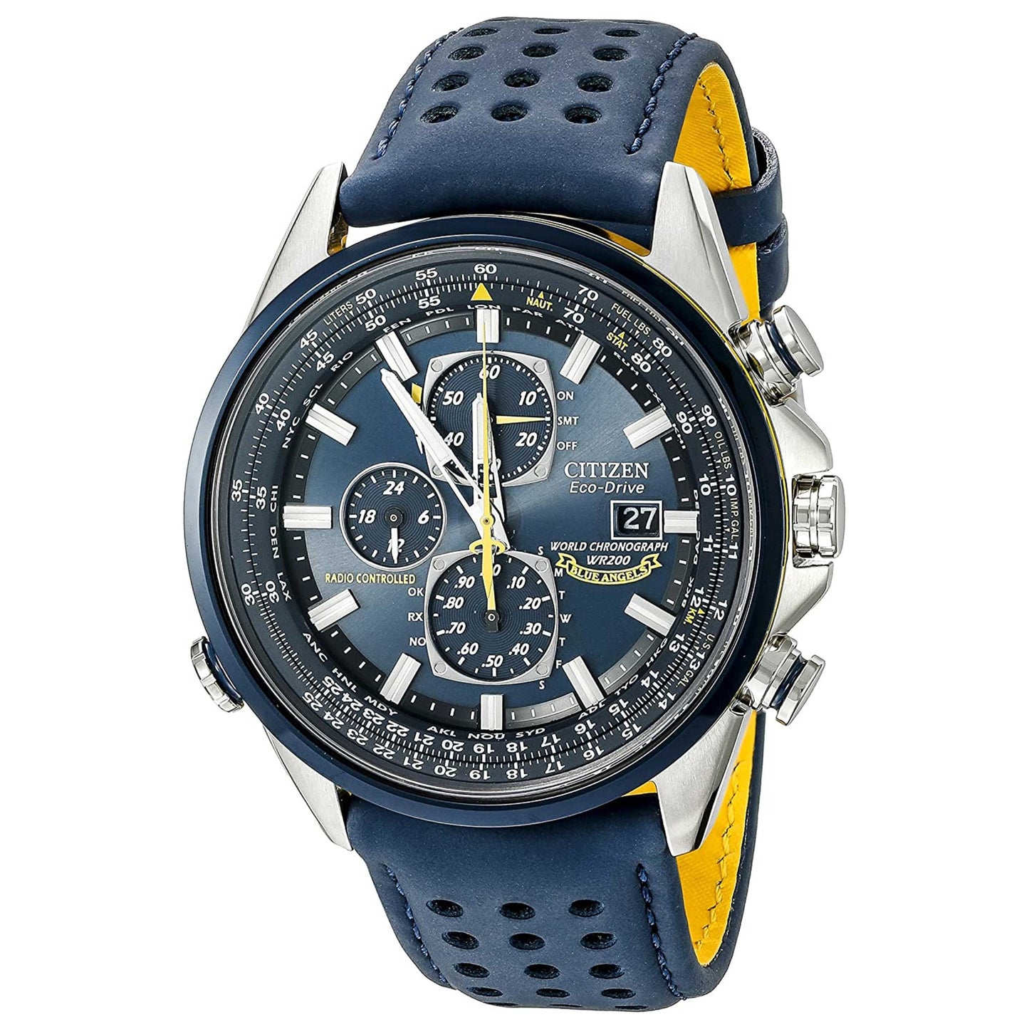 Front view of Citizen Blue Angels Men's Solar Powered Quartz Eco-Drive Watch AT8020-03L
