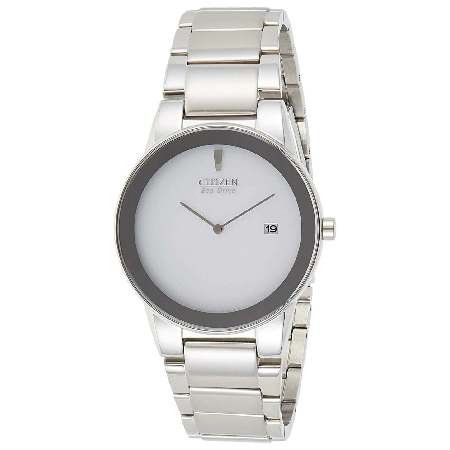 Front view of Citizen Axiom Men's Solar Powered Quartz Eco-Drive Watch AU1060-51A