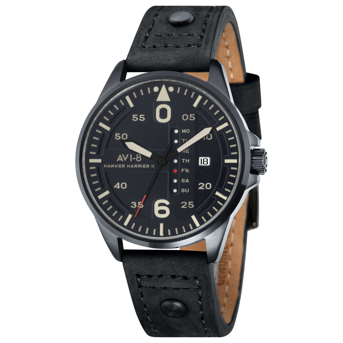 Front view of AVI-8 Hawker Men's Japanese Quartz (Battery-Powered) Watch AV-4003-07