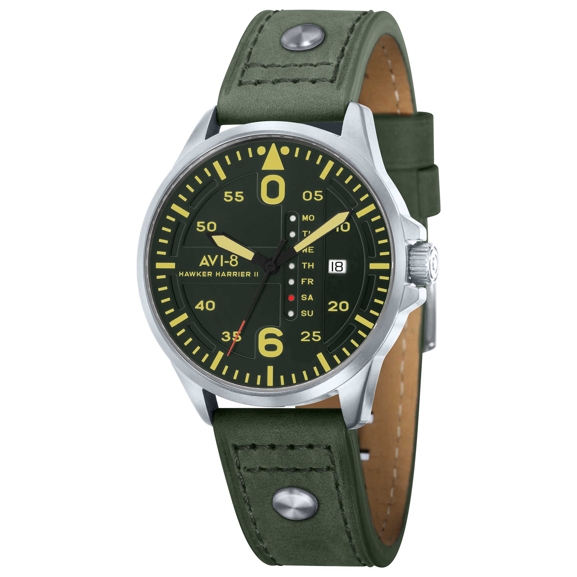 Front view of AVI-8 Hawker Men's Japanese Quartz (Battery-Powered) Watch AV-4003-09