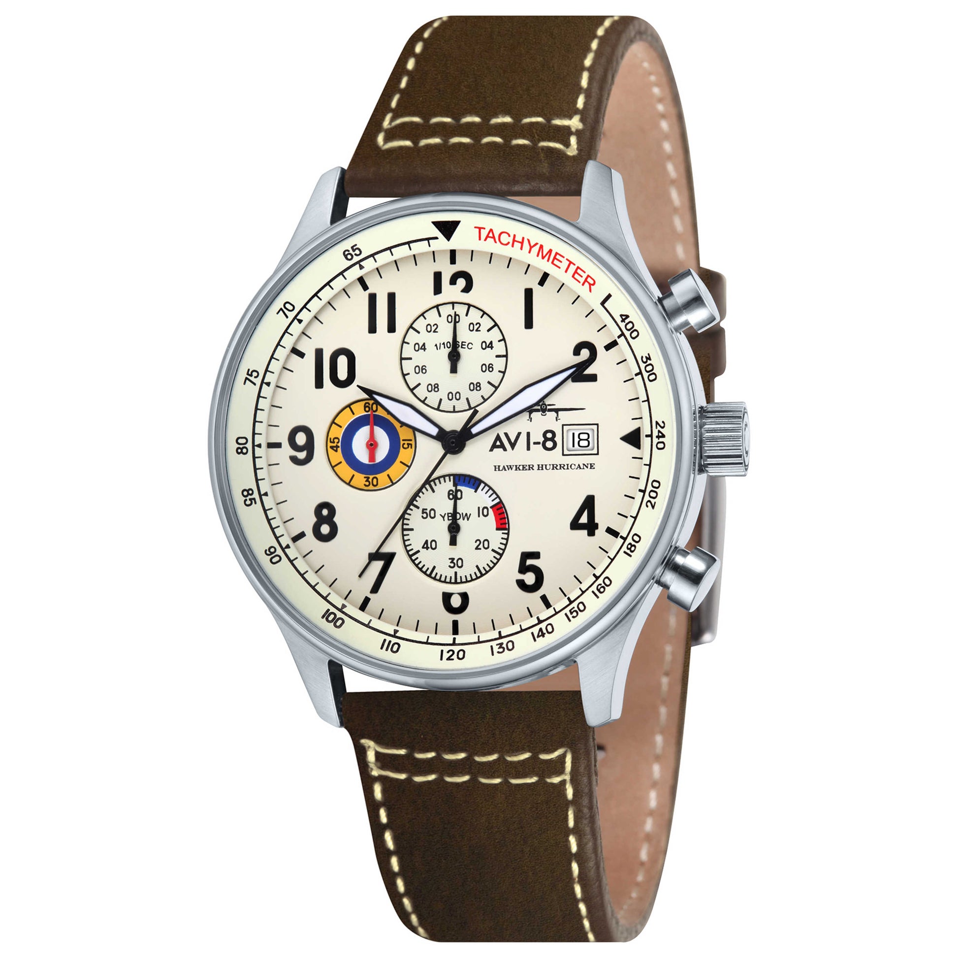 Front view of AVI-8 Hawker Men's Japanese Quartz (Battery-Powered) Watch AV-4011-04